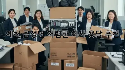 제천 금성면 저렴한 이사 용달 추천